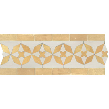 Mosaic House Moroccan tile Diamond 1-14 White Natural, Unglazed, Terracotta  zellige, mosaic, zellij, border, glaze, classic 